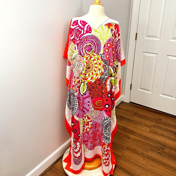 Gypsie Blu Lagenlook Bohemian Mod Kaftan Kimono Dress OS - Picture 1 of 11